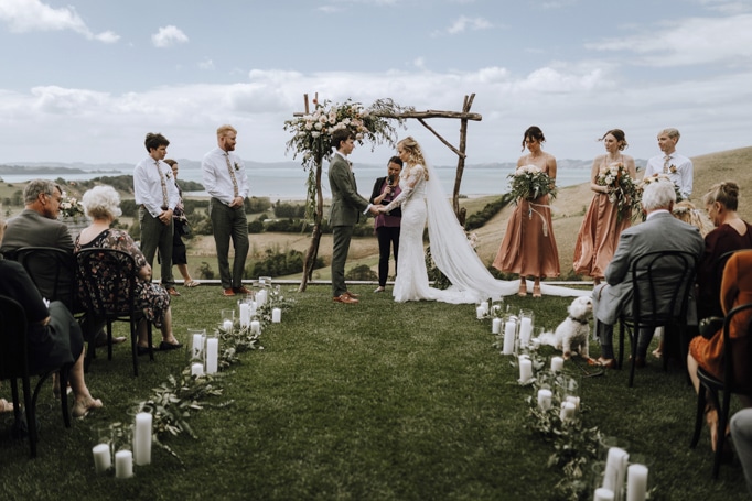 Wooden arch ceremony