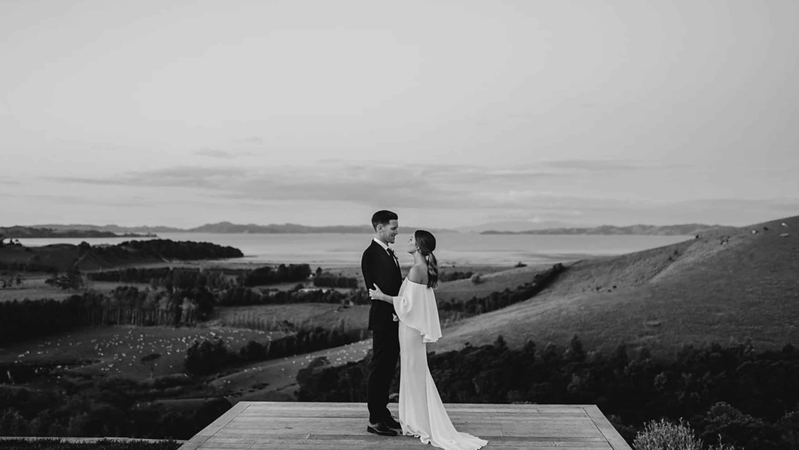 View, bride & groom